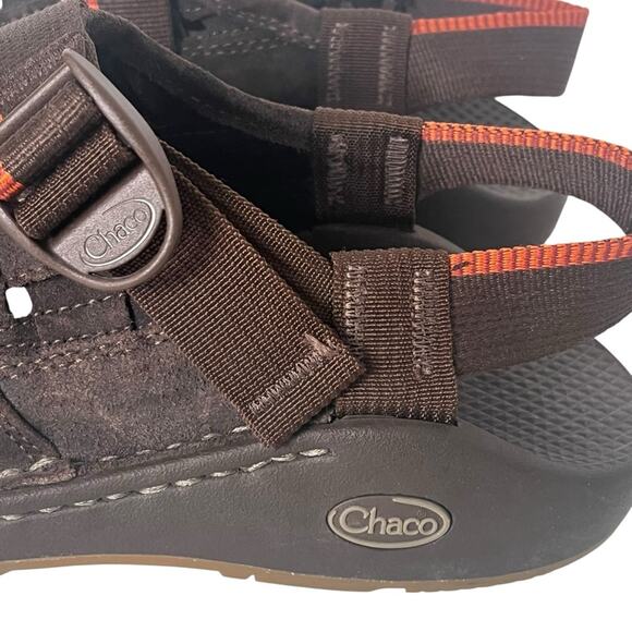 Chaco Paonia Leather Fisherman Sandals Mens 9 Brown Woven Casual Comfort Clogs - Picture 4 of 8